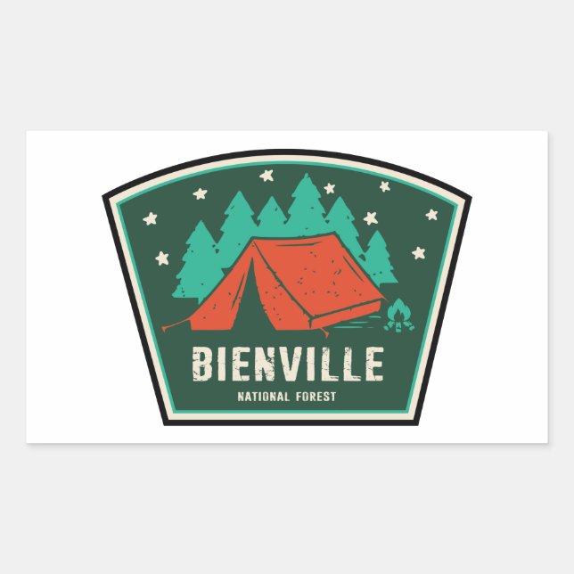 Bienville National Forest Camping Rectangular Sticker (Front)