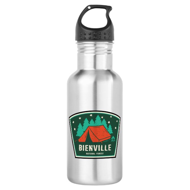 Bienville National Forest Camping Stainless Steel Water Bottle (Front)