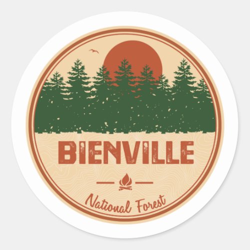 Bienville National Forest Classic Round Sticker