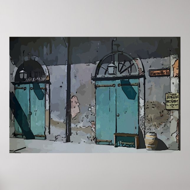 Bienville St, French Quarter 1924 Poster (Front)