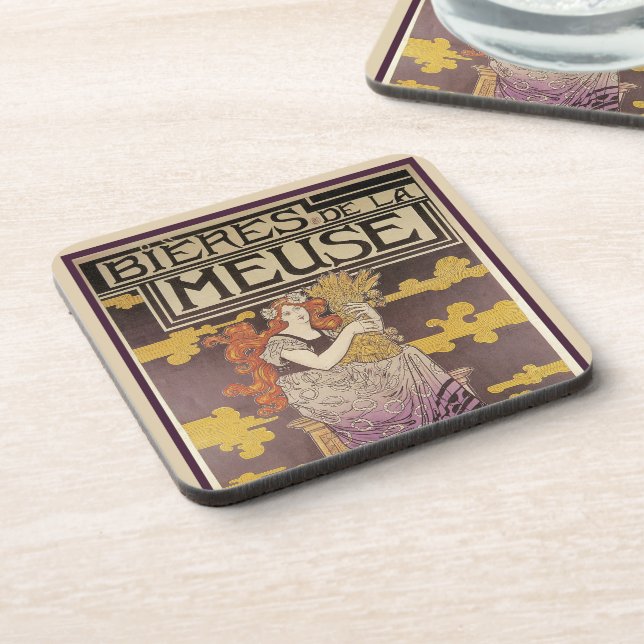 Biere de la Meuse by Marc Auguste Bastard Beverage Coaster (Left Side)