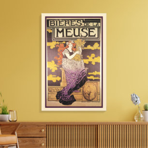 Biere de la Meuse by Marc Auguste Bastard Canvas Print