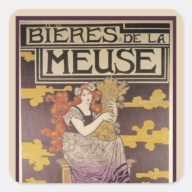 Biere de la Meuse by Marc Auguste Bastard Square Sticker (Front)