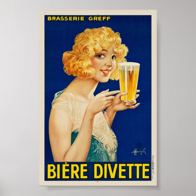Biere Divette Vintage Poster 1929 (Front)