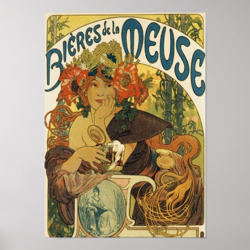 Bieres de La Meuse by Alfons Mucha _ Poster