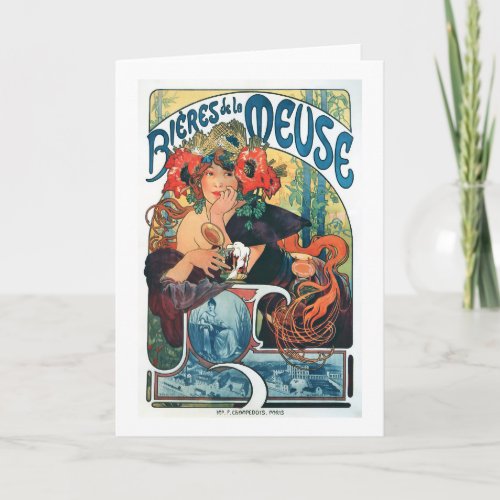 Bieres de la Meuse Mucha Card