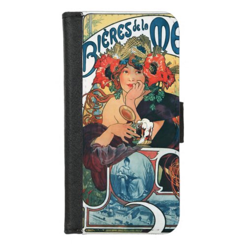 Bieres de la Meuse Mucha iPhone 87 Wallet Case