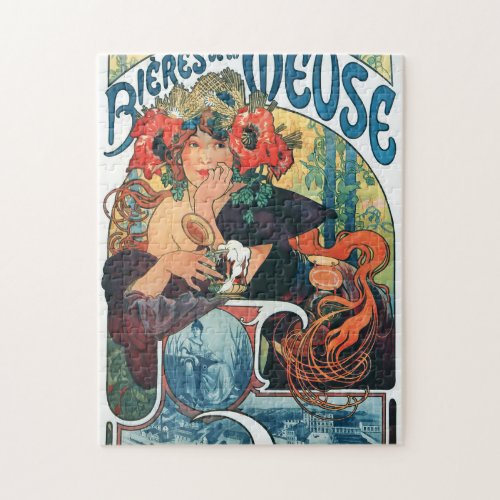 Bieres de la Meuse Mucha Jigsaw Puzzle