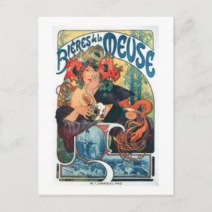 Bieres de la Meuse, Mucha Postcard