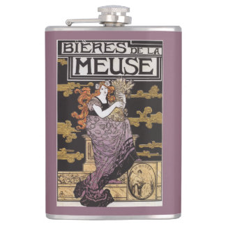 Bieres de la Meuse Promotional Poster Flask