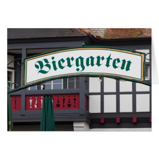 Biergarten sign, Germany Cards (Front Horizontal)
