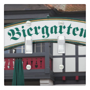 Biergarten sign, Germany Light Switch Cover