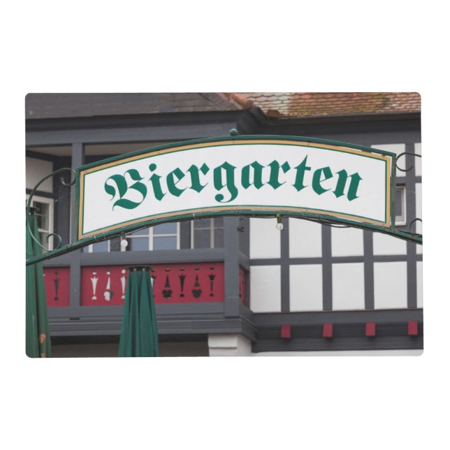 Biergarten sign, Germany Placemat (Front)