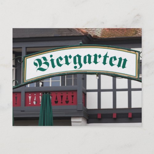 Biergarten sign Germany Postcard