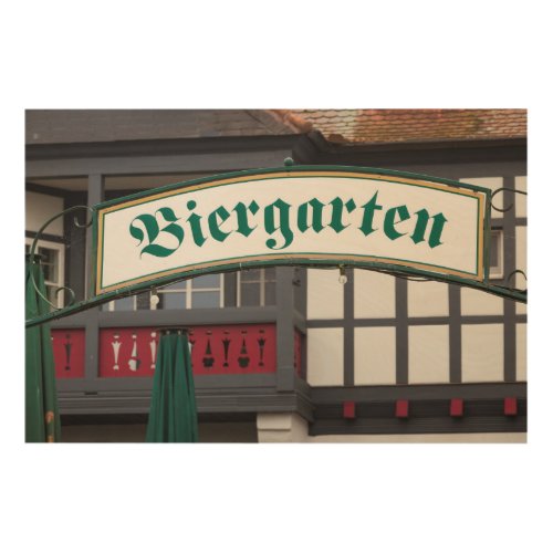 Biergarten sign Germany Wood Wall Art