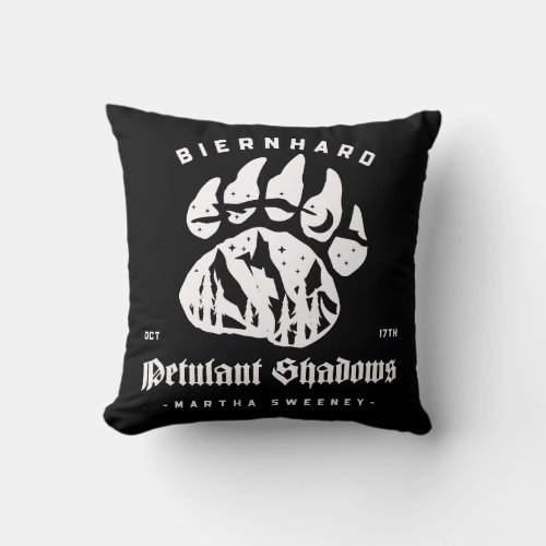 Biernhard Bears Petulant Shadows Two_Tone Throw Pillow