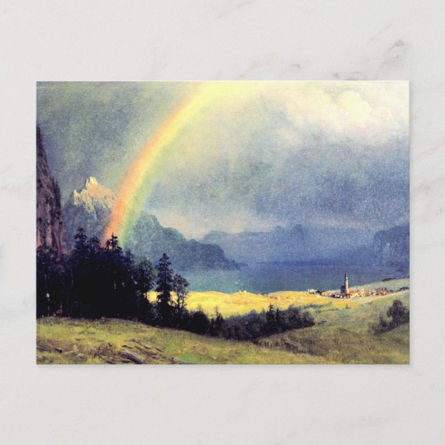 Bierstadt - After the Shower, fine art painting, Postcard (Front)