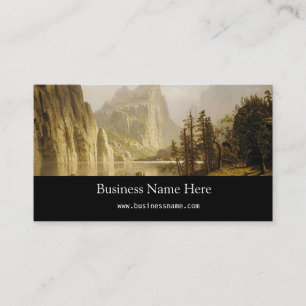 Bierstadt Albert Merced River Yosemite Valley Business Card