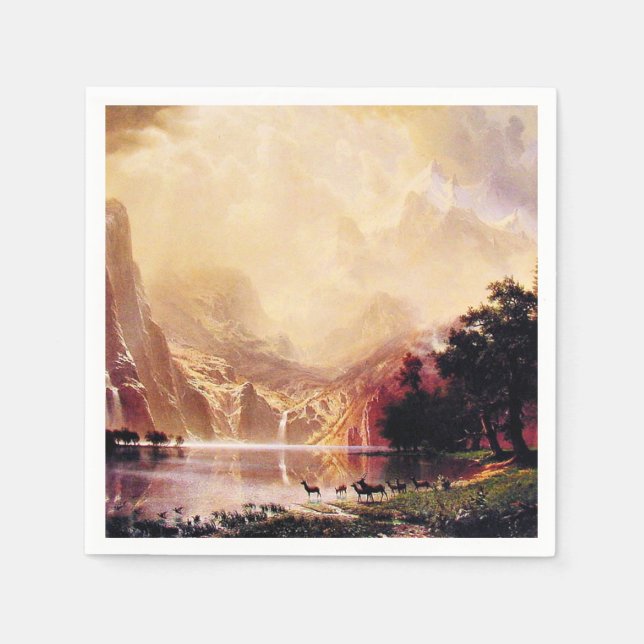 Bierstadt - Among the Sierra Nevada Mountains Napkins (Front)