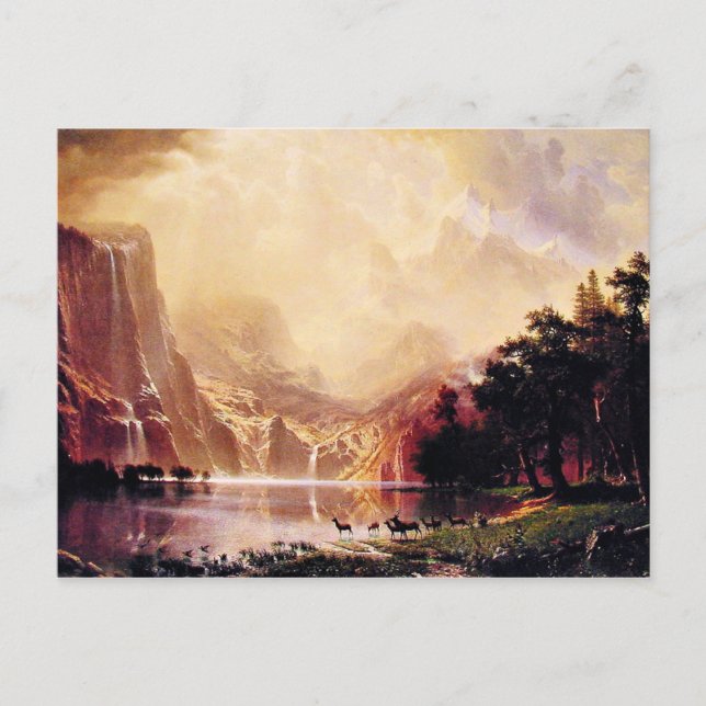 Bierstadt - Among the Sierra Nevada Mountains Postcard (Front)