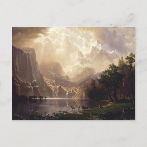 Bierstadt Among the Sierra Nevada Mountains Postcard