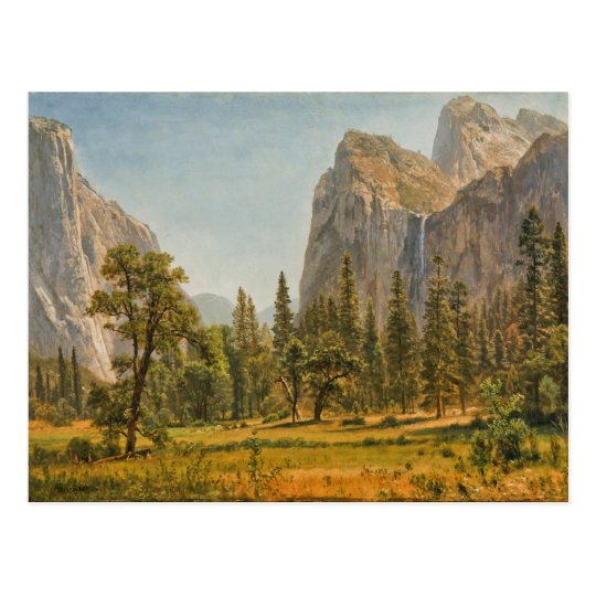 Bierstadt Bridal Veil Falls, Yosemite Valley Postcard | Zazzle.com