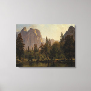 Bierstadt Cathedral Rocks Yosemite Painting Canvas Print