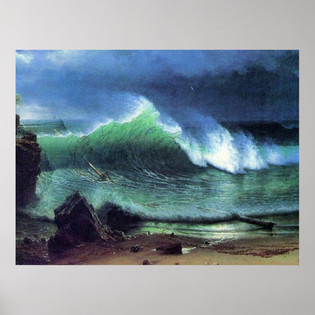 Bierstadt - Emerald Sea, fine art painting, Poster (Front)