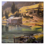 Bierstadt - Fishing and Hunting Camp, Alaska Ceramic Tile