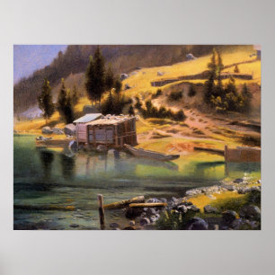 Bierstadt - Fishing and Hunting Camp, Alaska Poster