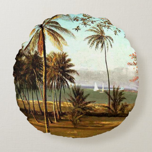 Bierstadt - Florida Scene Round Pillow (Front)