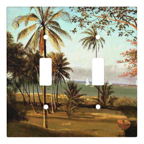 Bierstadt _ Florida Scene tropical painting Light Switch Cover