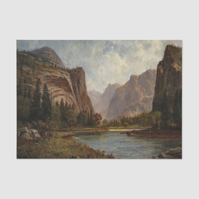 Bierstadt Gates of Yosemite Painting Tissue Paper (Front)