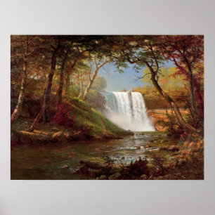 Bierstadt Minnehaha Falls Painting Poster