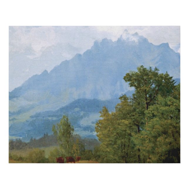 Bierstadt - Mount Pilatus, Switzerland Faux Canvas Print (Front)