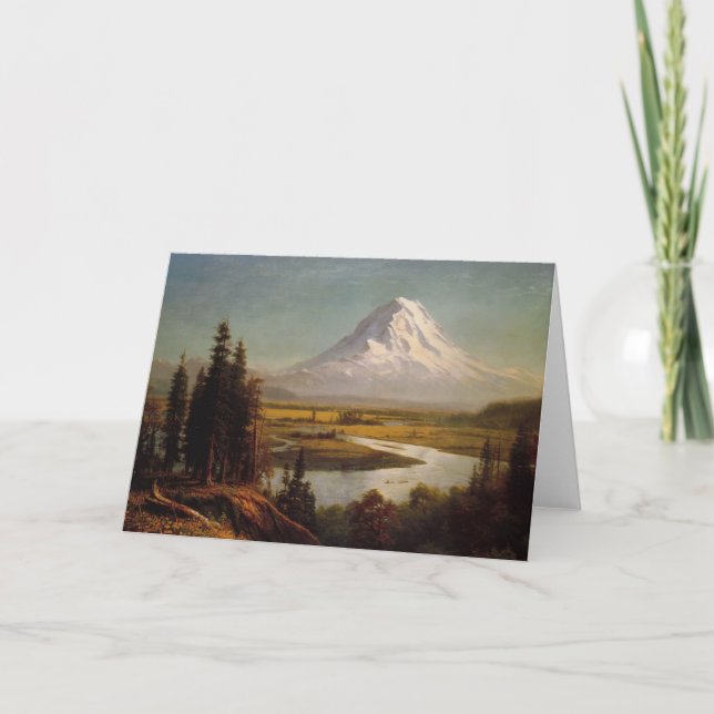 Bierstadt - Mount Rainier landscape painting Card (Front)