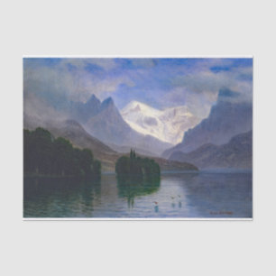 Bierstadt Mountain Scene Painting Tissue Paper