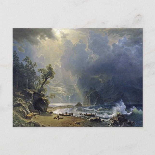Bierstadt Puget Sound Pacific Coast Painting Postcard (Front)