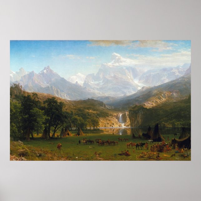 Bierstadt Rocky Mountains Landers Peak Painting Poster (Front)