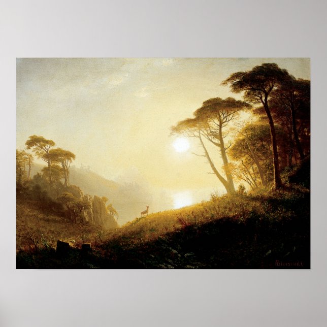 Bierstadt - Scene In Yosemite Valley Poster (Front)