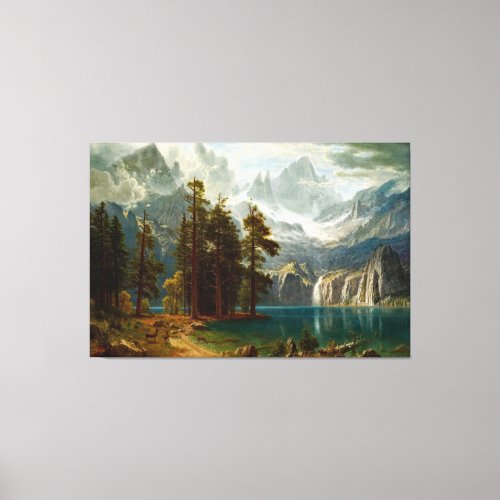 Bierstadt Sierra Nevada Painting Canvas Print