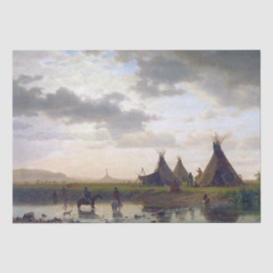 Bierstadt Sioux Village Indians Tissue Paper