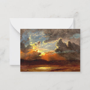 Bierstadt - Sunlit Skies, beautiful landscape art Note Card