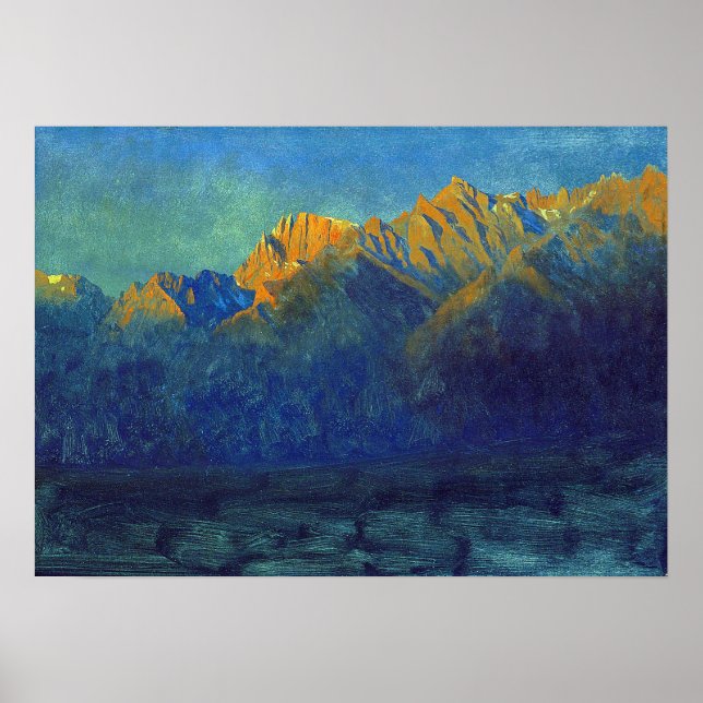 Bierstadt - Sunrise In The Sierras 1872 Poster (Front)
