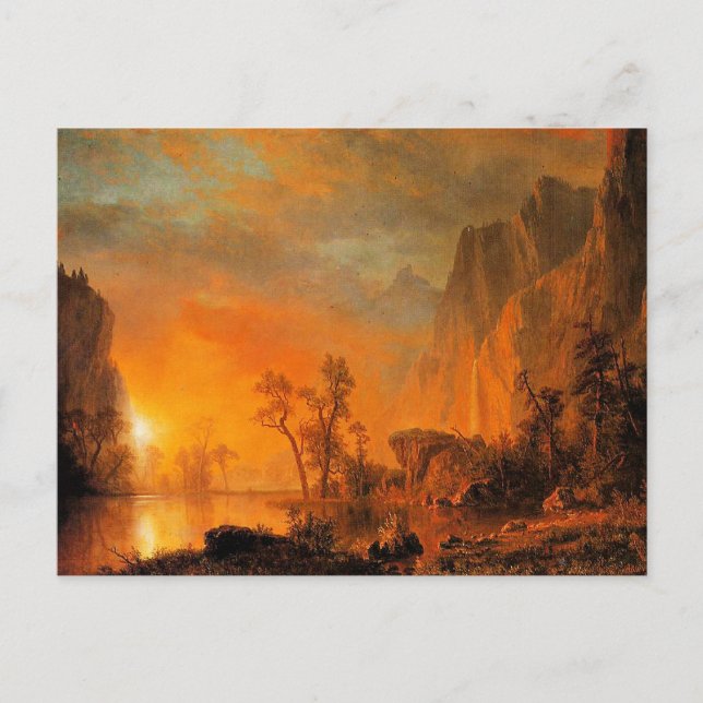 Bierstadt - Sunset in the Rockies Postcard (Front)