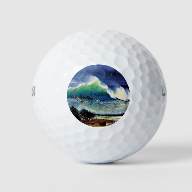 Bierstadt - The Shore of the Turquoise Sea Golf Balls (Front)