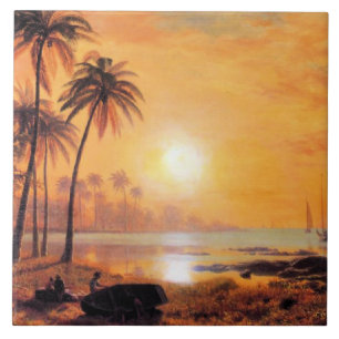 Bierstadt - Tropical Landscape Ceramic Tile