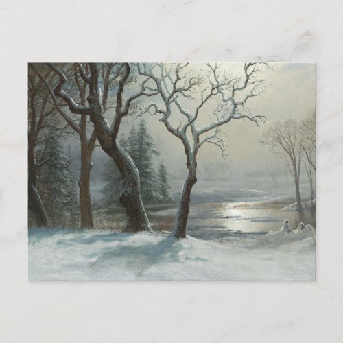 Bierstadt Winter in Yosemite Painting Postcard