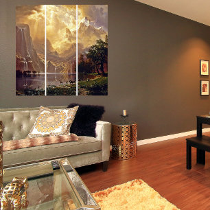 Bierstadt's Sierra Nevada California Art Triptych