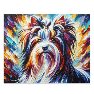 Biewer Terrier: Acrylic Tricolor Biewer Yorkie Jigsaw Puzzle